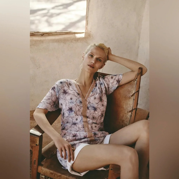 Anthropologie One September Lyla Floral Sequin Tunic Size Medium - Picture 4 of 14